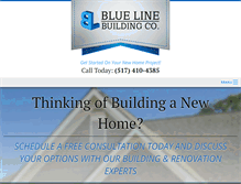 Tablet Screenshot of bluelinebuildingco.com